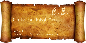 Czeizler Edvárd névjegykártya